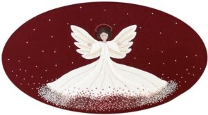 Angel Dust Wool Mat - Finished Size: 12” x 22” | KLDesignsOnline.com | KL Designs by Karen Yaffe | Hand Designed Wool Appliqué Patterns by Karen Yaffe