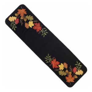 Autumn Serenade - Finished Sizes: 12” x 41” | KLDesignsOnline.com | KL Designs by Karen Yaffe | Hand Designed Wool Appliqué Patterns by Karen Yaffe