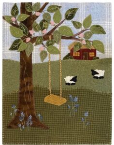 Hill and Dale - Finished Size: 12” x 16” | KLDesignsOnline.com | KL Designs by Karen Yaffe | Hand Designed Wool Appliqué Patterns by Karen Yaffe