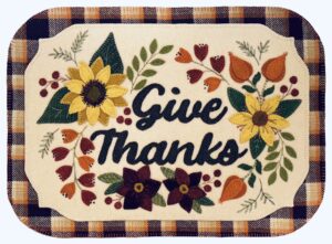Give Thanks - Finished Size: 18” x 13” | KLDesignsOnline.com | KL Designs by Karen Yaffe | Hand Designed Wool Appliqué Patterns by Karen Yaffe
