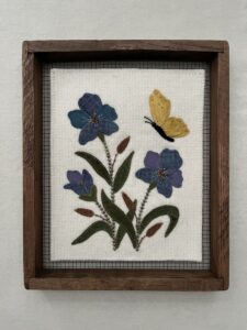 Bountiful Blues - Finished Size: 9 1/2”x 12” | KLDesignsOnline.com | KL Designs by Karen Yaffe | Hand Designed Wool Appliqué Patterns by Karen Yaffe