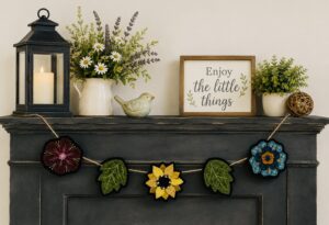 Gallery 1 | KL Designs Online | KLDesignsOnline.com | Hand Designed Wool Applique Patterns by Karen Yaffe “Slice Of Summer” Garland Series. 5”x 5” | $5.50 wholesale pattern | KLDesignsOnline.com | KL Designs by Karen Yaffe | Hand Designed Wool Appliqué Patterns by Karen Yaffe